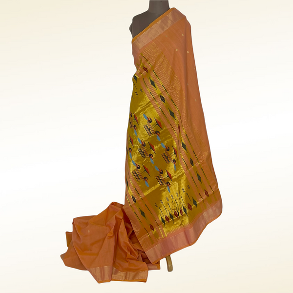 Cotton paithani sales sarees with price